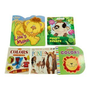 🪻BOGO🪻‎ Lot Of 5 Touch & Feel Children's Board Books Tactile Learning